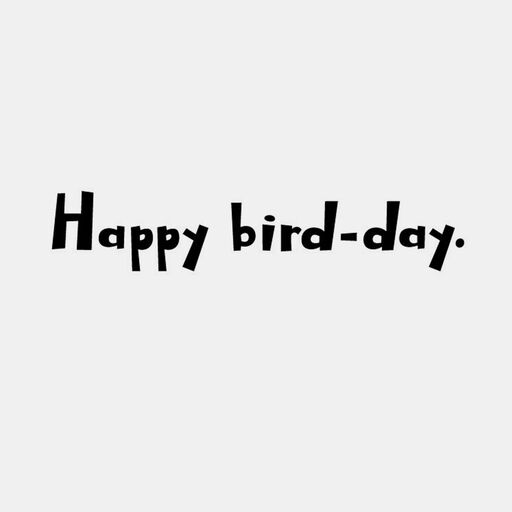 Happy Bird-day Funny Birthday Card, 