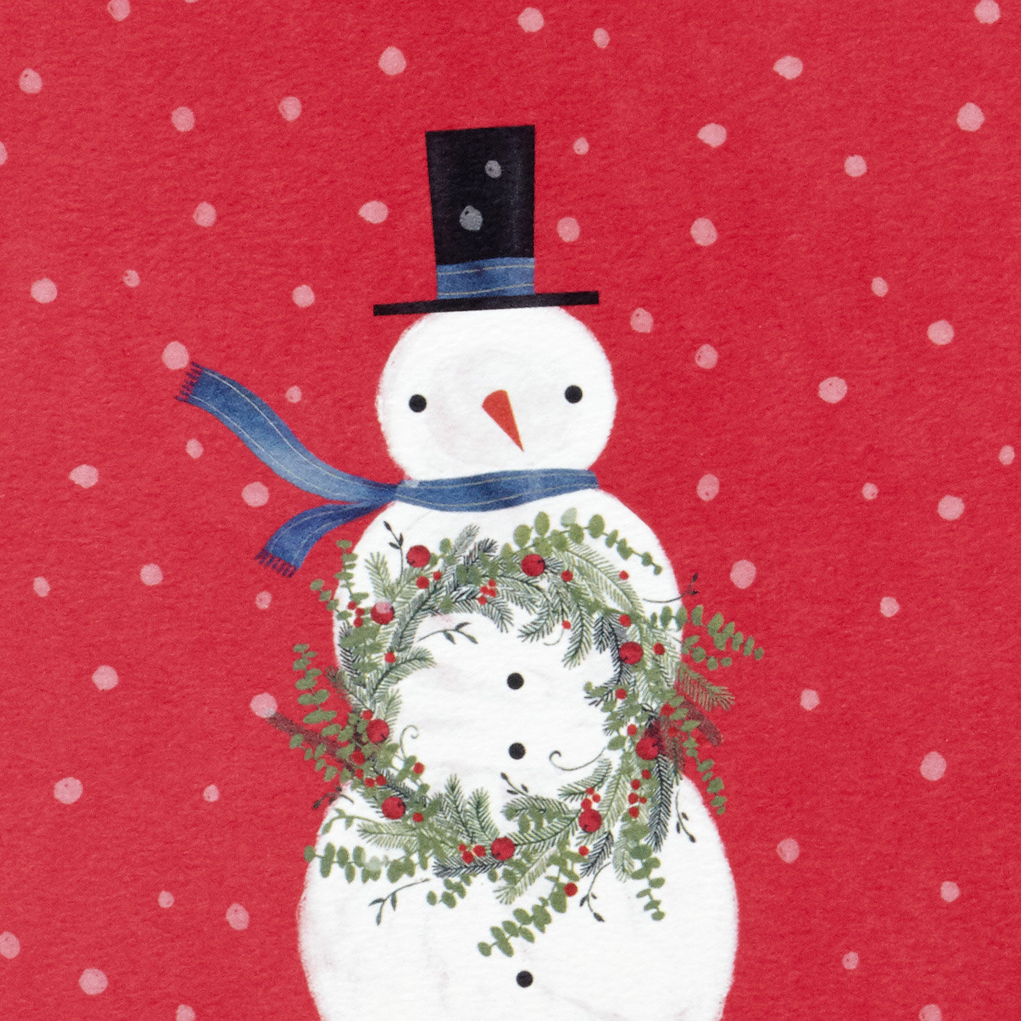 Snowman With Wreath Boxed Christmas Cards, Pack of 16, , large image number 5