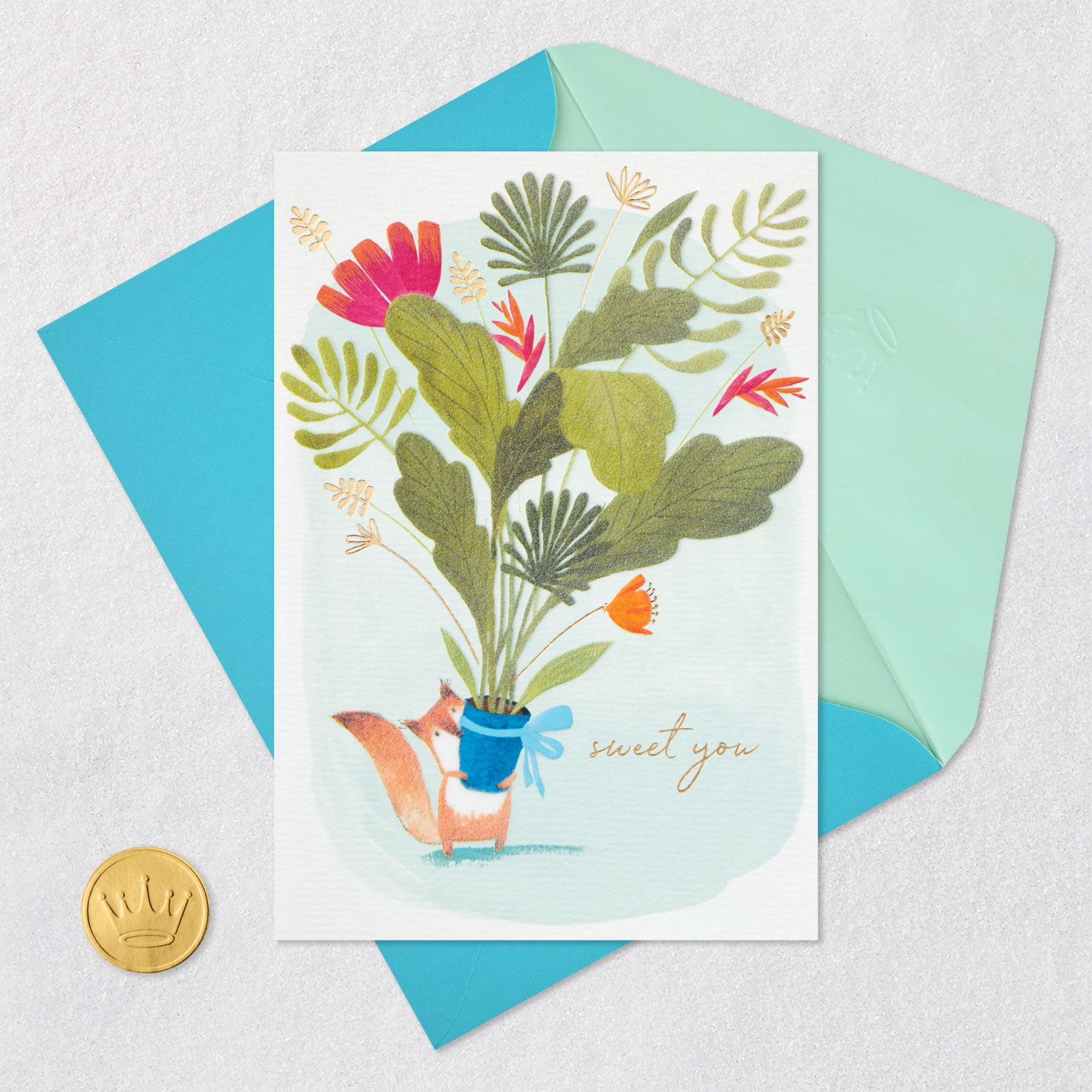 Squirrel With Plant Thank You Card  image number 5