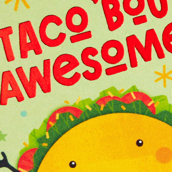 3.25" Mini Taco 'Bout Awesome Blank Congratulations Card, , large image number 4