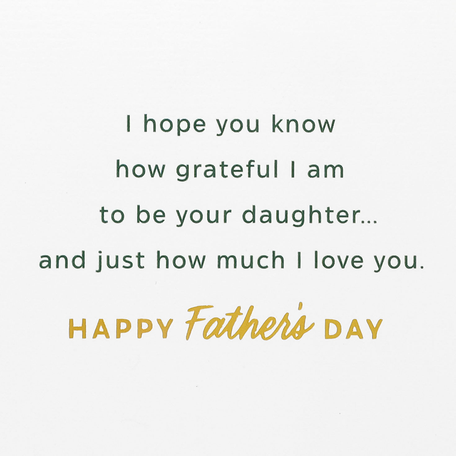 Green Tropical Leaf Father's Day Card from Daughter Sentiment image number 3