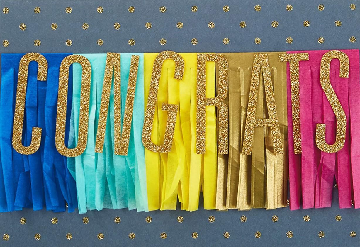 Streamers Congratulations Card Greeting Cards Hallmark