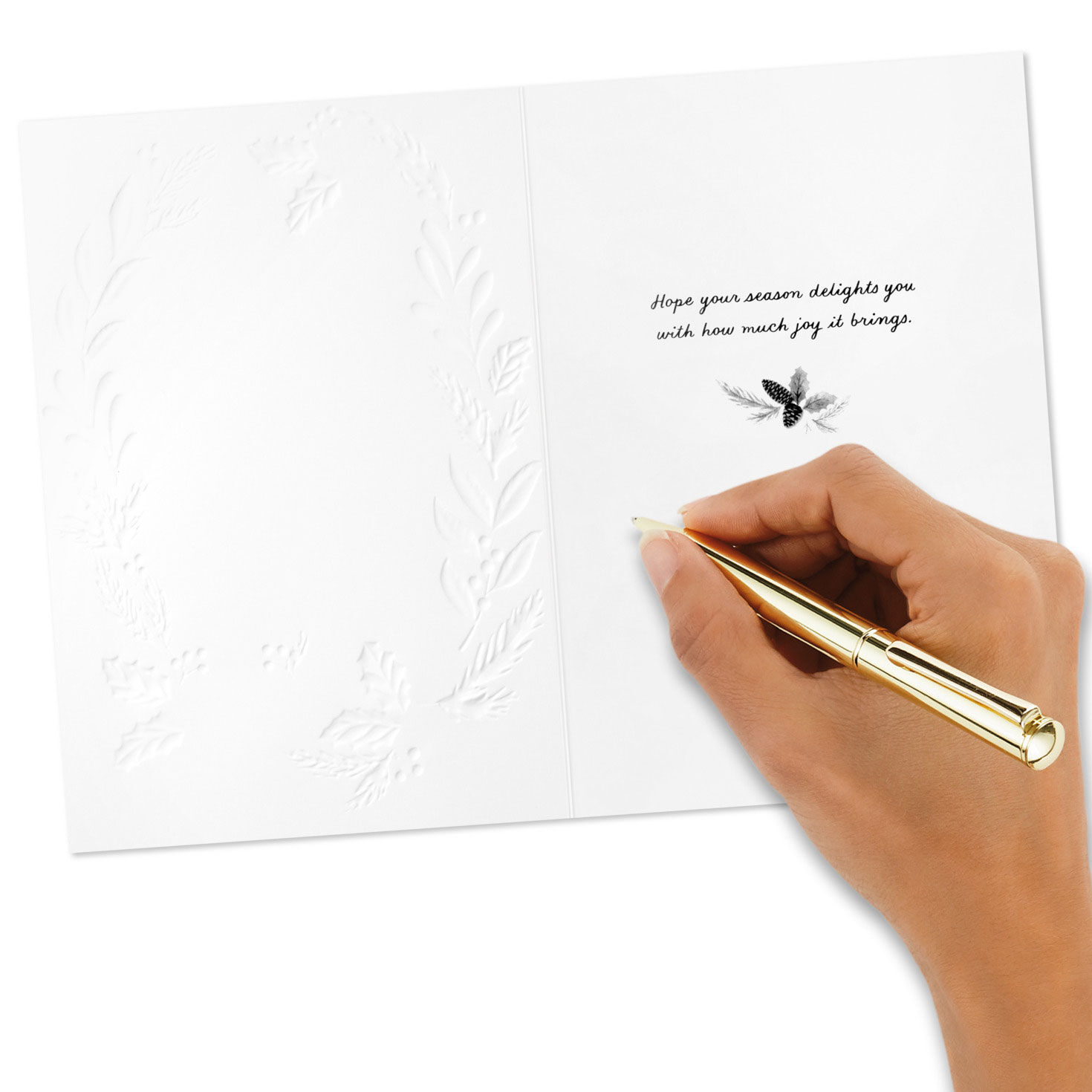 Pine Boughs on Pale Green Boxed Christmas Cards, Pack of 16 for only USD 17.49 | Hallmark