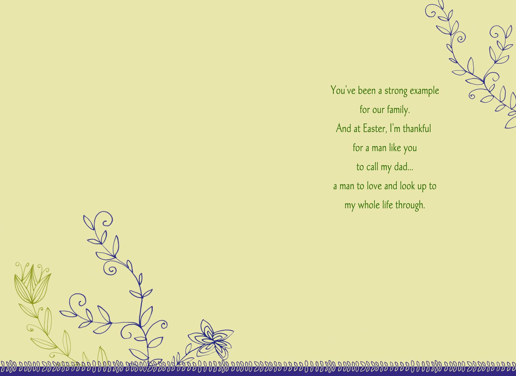 Bunny Fatherhood and Faith Easter Card for Dad