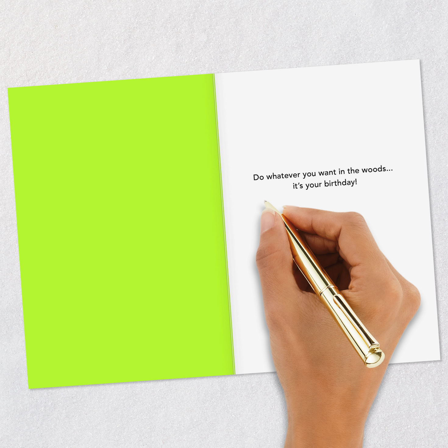 Bear in the Woods Funny Birthday Card Signing card image number 6