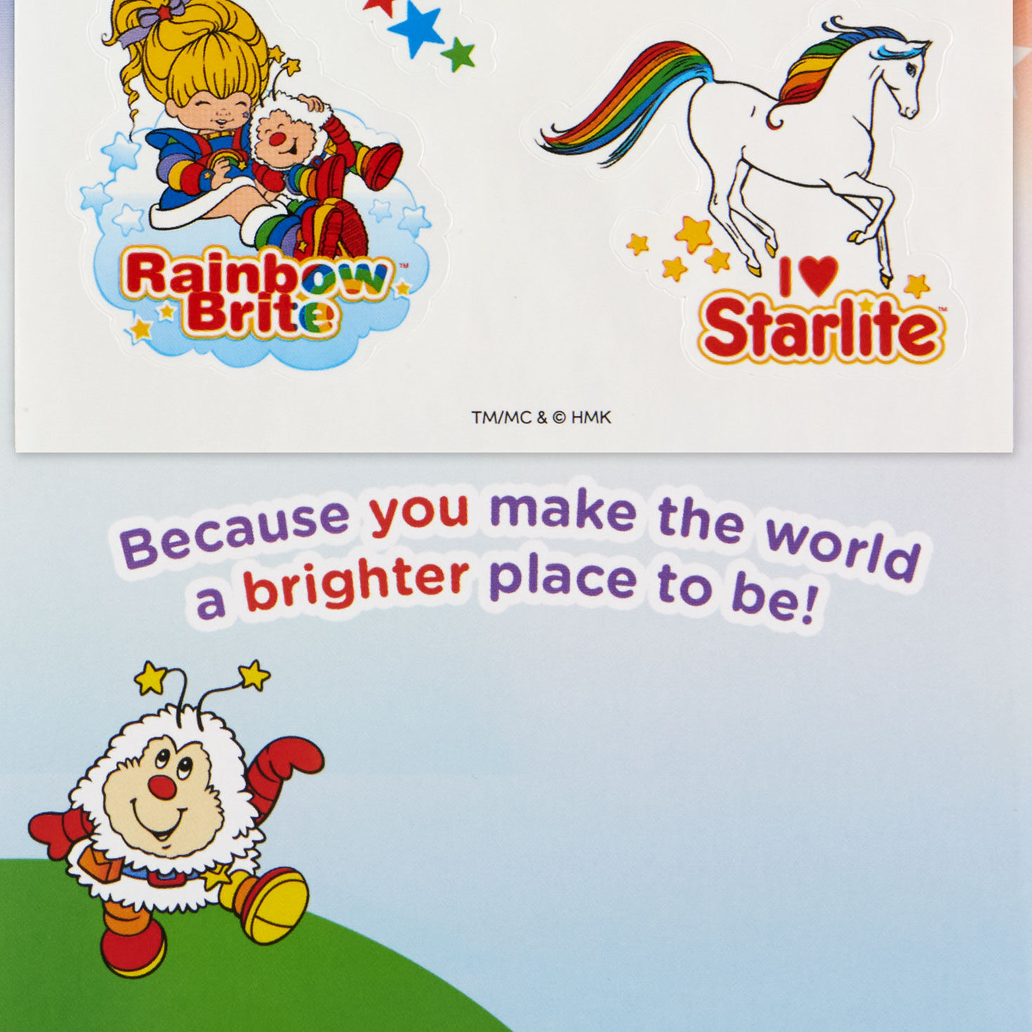 Rainbow Brite Kids Birthday Coloring Card With Stickers sentiment image number 2