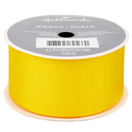 1.5" Yellow Grosgrain Ribbon, 12.9', , large