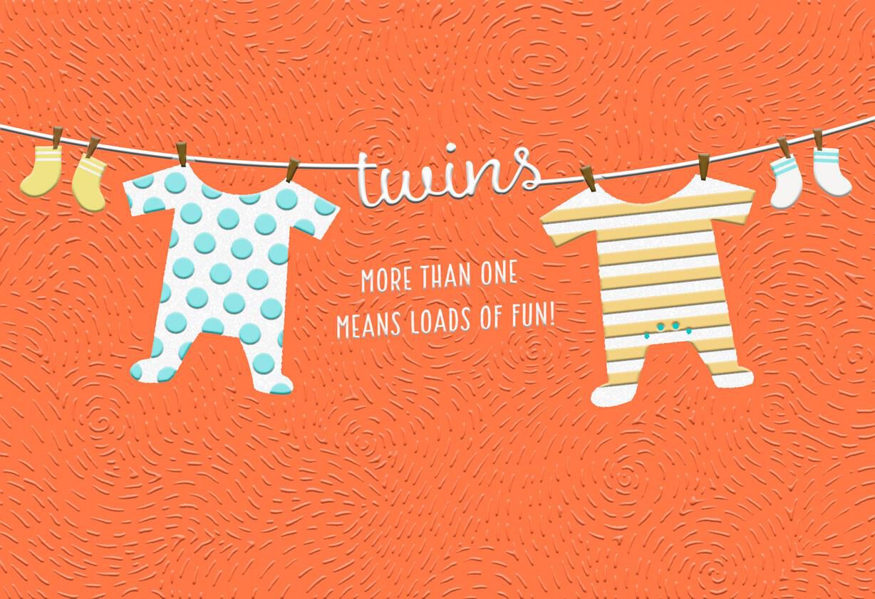 loads of fun new baby twins card greeting cards hallmark congratulations new born