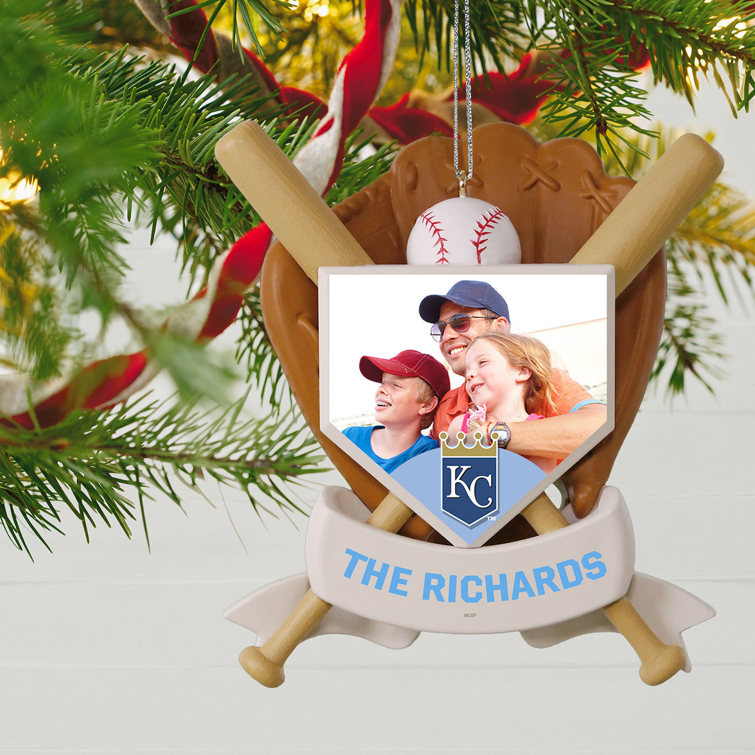 MLB Kansas City Royals™ Baseball Personalized Ornament, Custom Photo and Text for only USD 30.99 | Hallmark