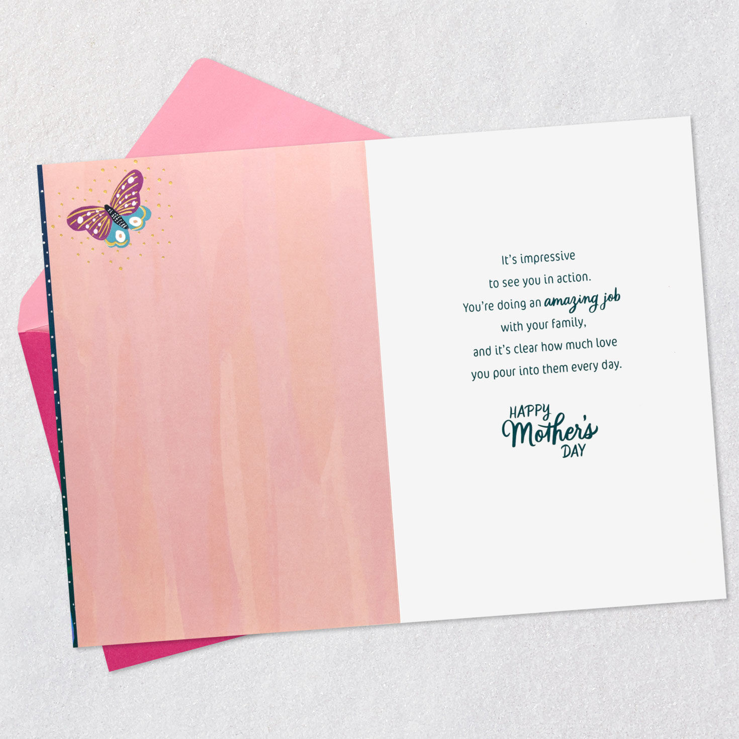 Bright Butterflies Daughter-in-Law Mother's Day Card Open card with envelope image number 3
