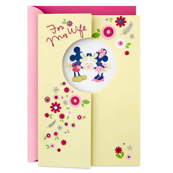 Disney Mickey Mouse and Minnie Mouse Mother's Day Card for Wife, , large image number 1