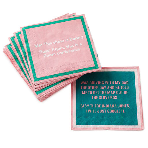 Drinks on Me Modern Tech Funny Party Napkins, Pack of 20, 