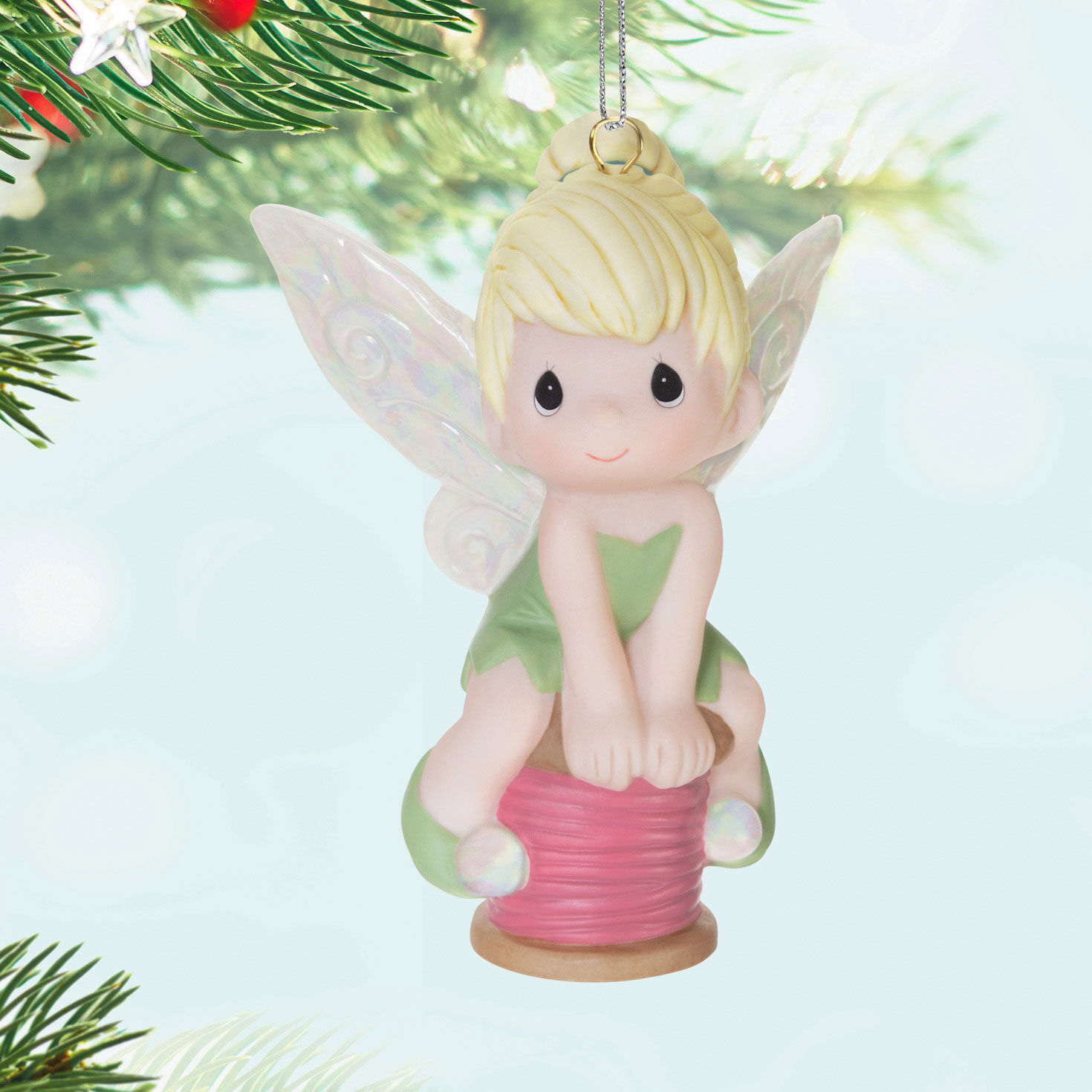Disney Precious Moments Tinker Bell Porcelain Ornament - Keepsake