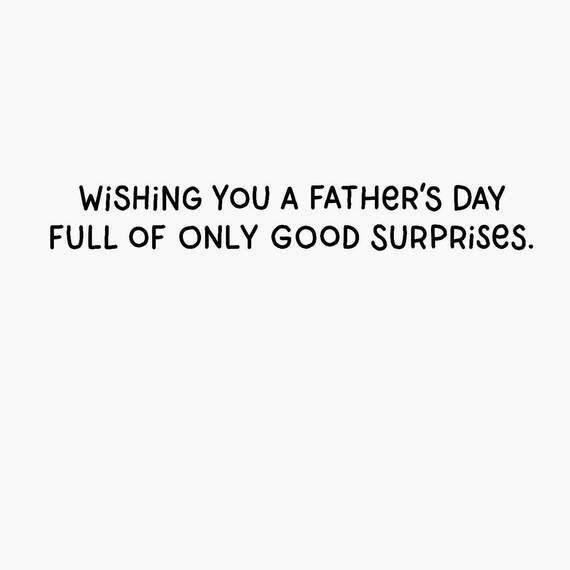 Wishing You Only Good Surprises Funny Father's Day Card, , large image number 2