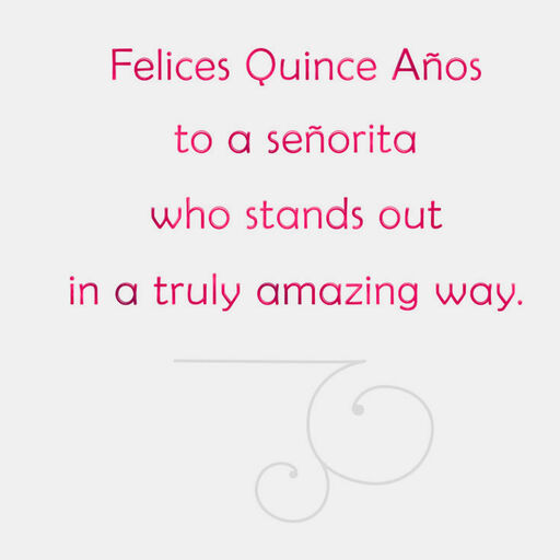 Stand-Out Señorita Quinceañera Card, 