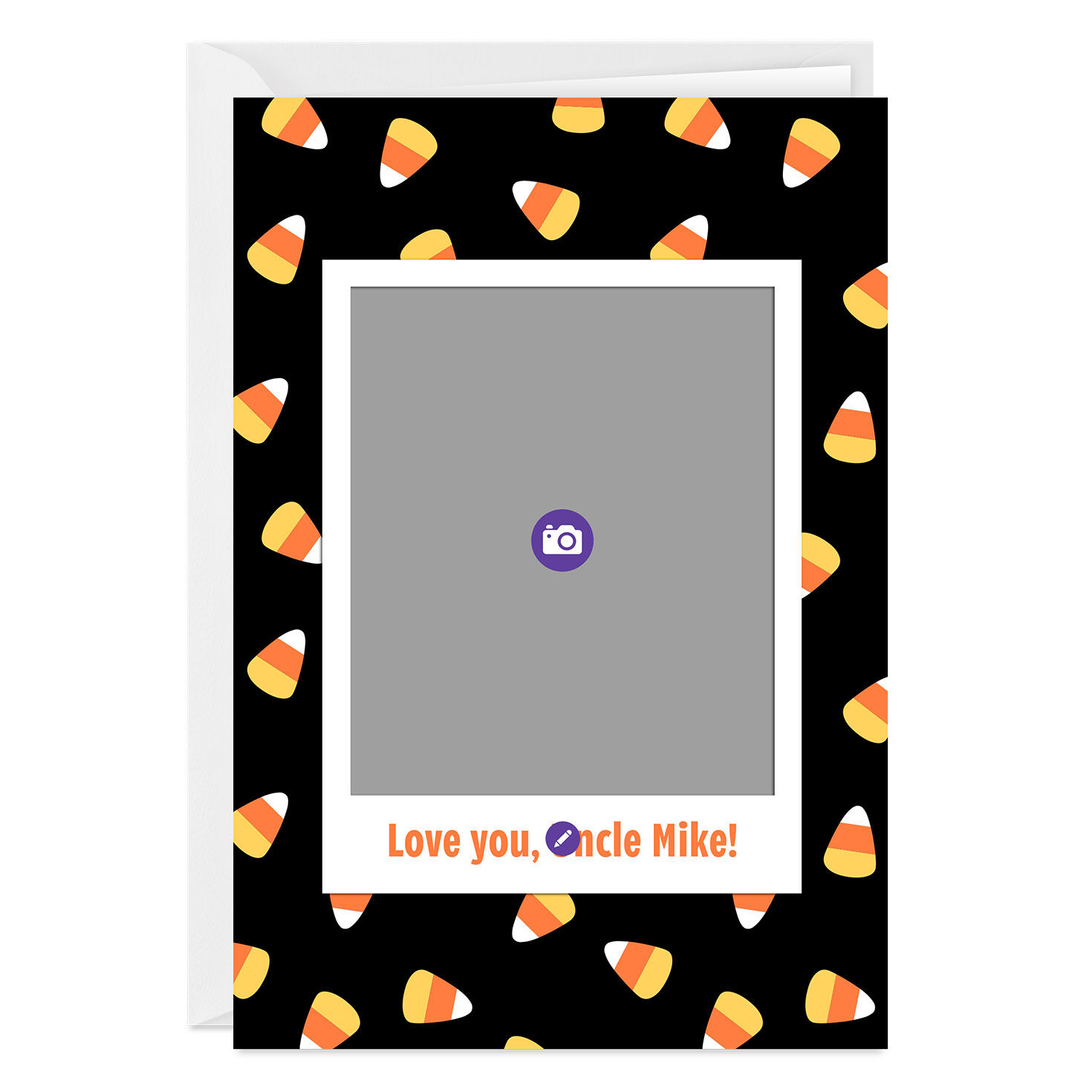 Candy Corn Frame Custom Halloween Card, , large image number 3