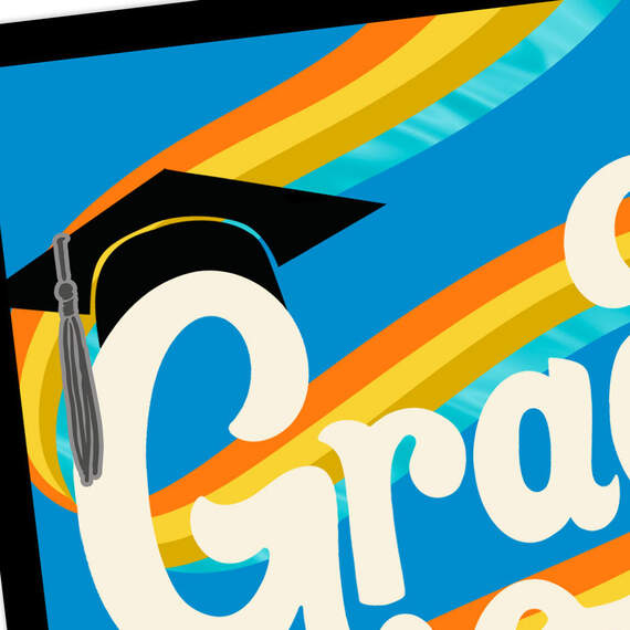 Grad Vibes Rainbow and Mortarboard Venmo Graduation Card, , large image number 4