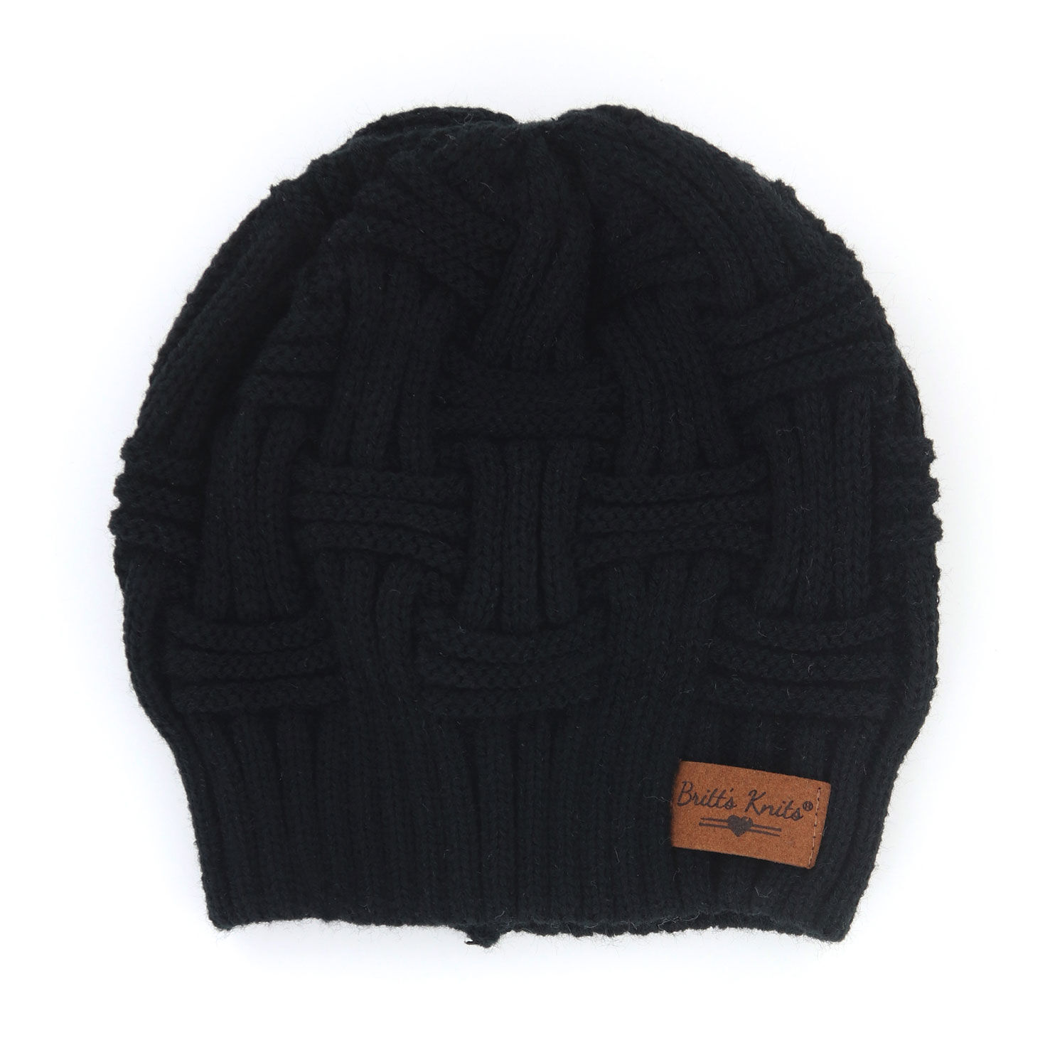 Womens black knit hat clearance