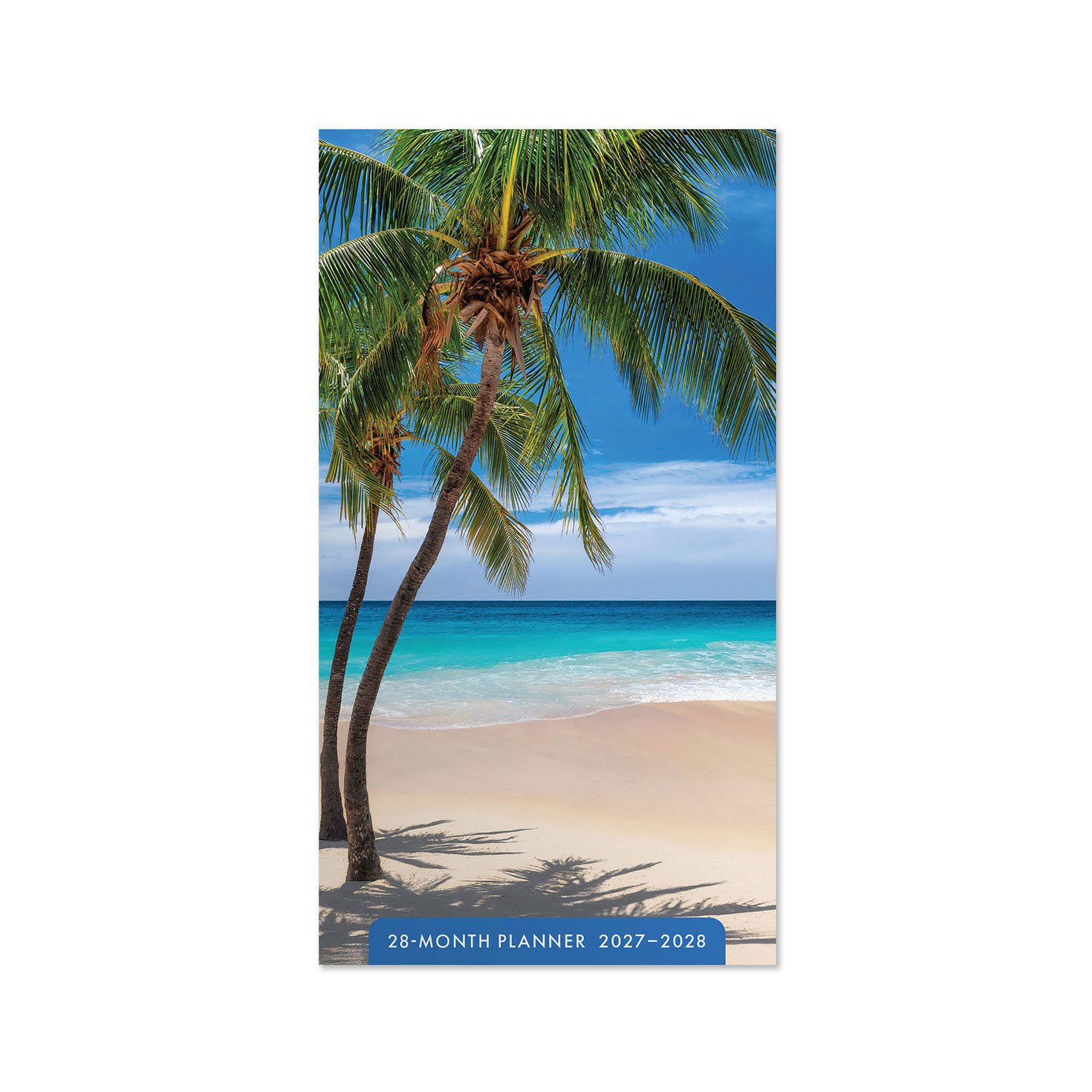 Beach Scene 2027-2028 Inspirational Pocket Planner, 28-Month