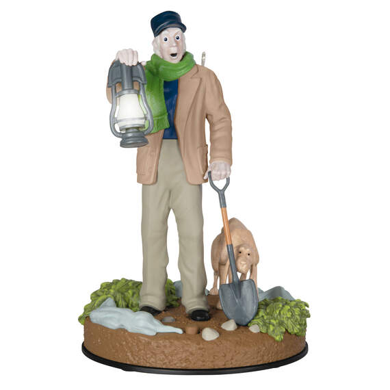 Disney The Haunted Mansion Collection The Caretaker and His Dog Ornament With Light and Sound, , large image number 1