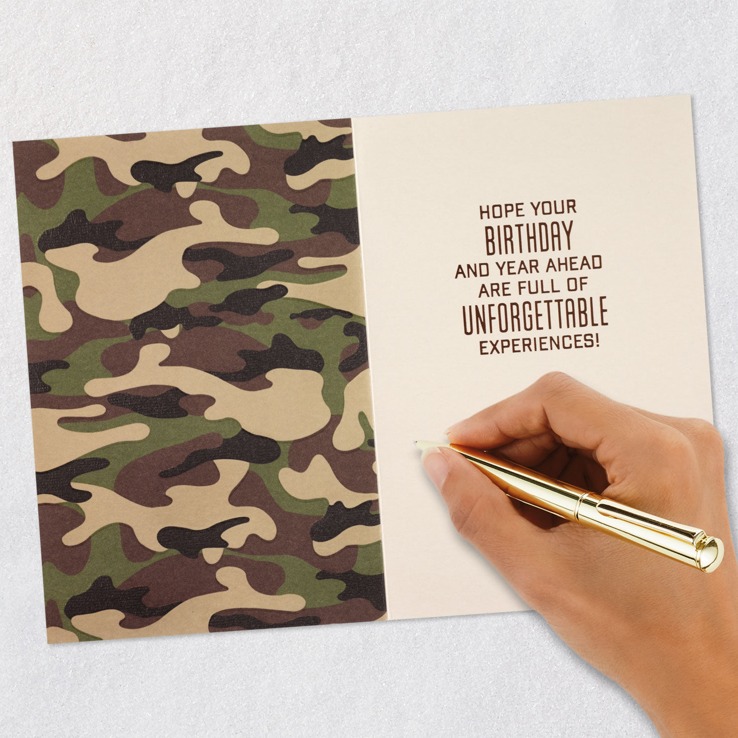 New Freedoms and Adventures Green Camo Birthday Card for only USD 4.99 | Hallmark