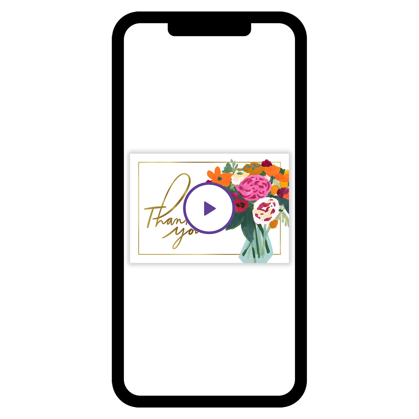 Artistic Floral Bouquet Thank-You eCard