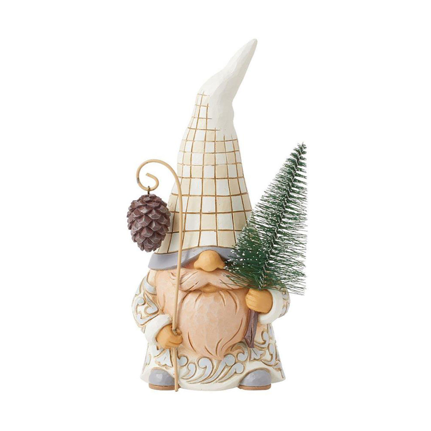 Jim Shore Woodland Gnome With Sisal Tree Figurine, 6.8"