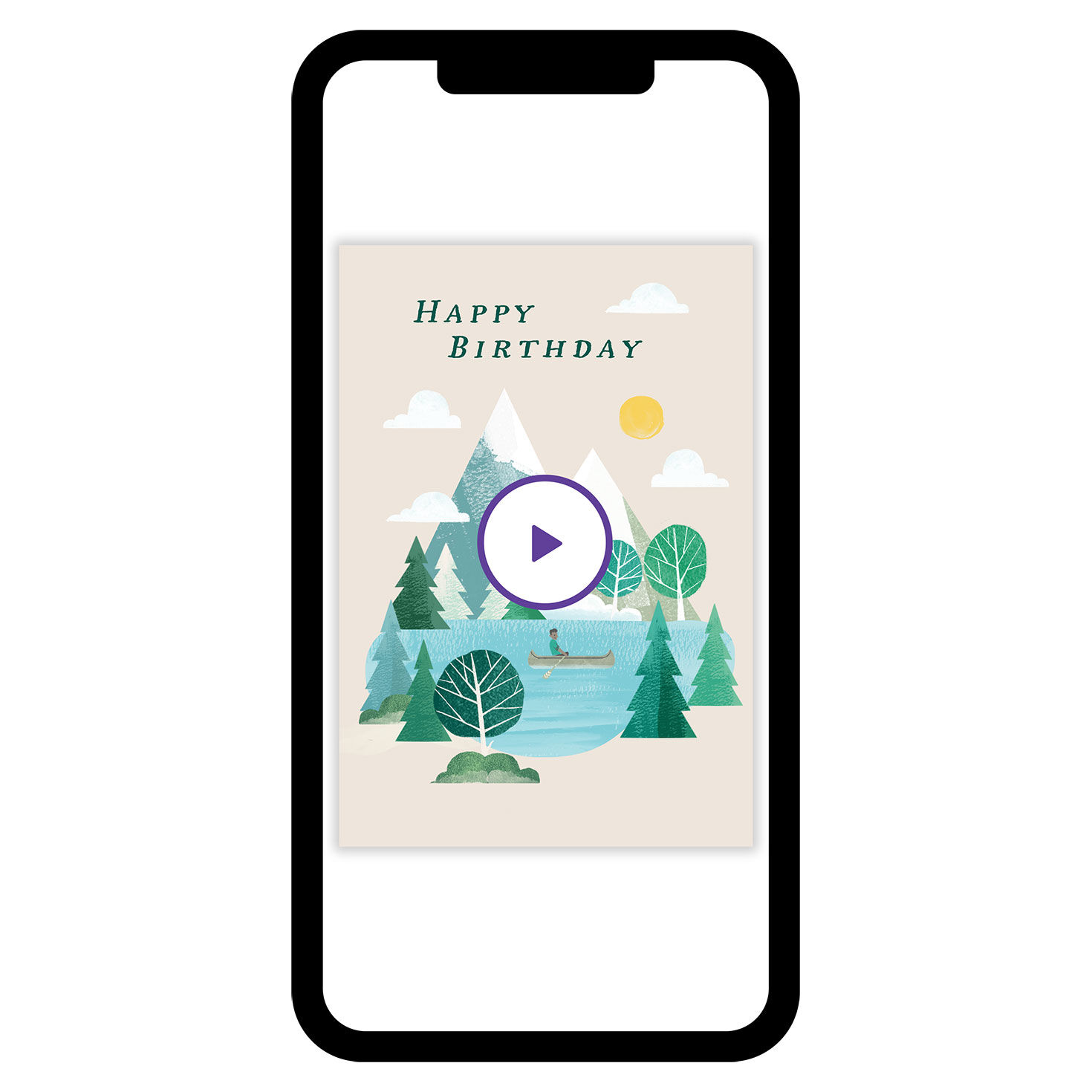 Modern Mountain Adventure Custom Birthday eCard