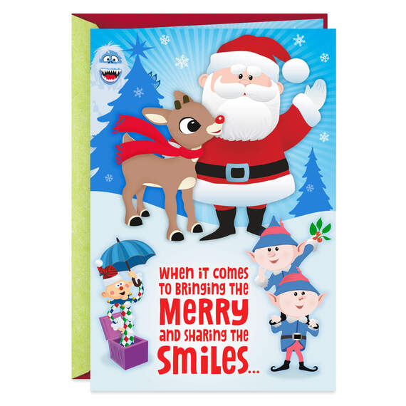 Rudolph the Red-Nosed Reindeer® Musical Christmas Card, , large image number 1