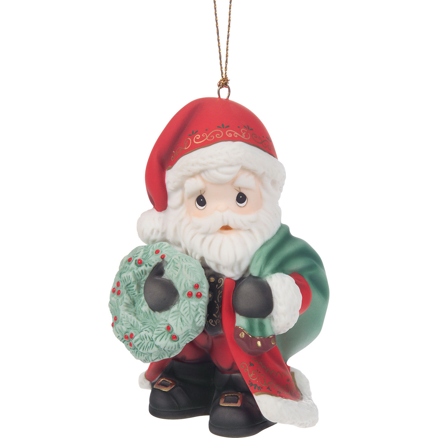 Precious Moments Bringing Christmas Joy to All Annual Santa Ornament, 3.7"