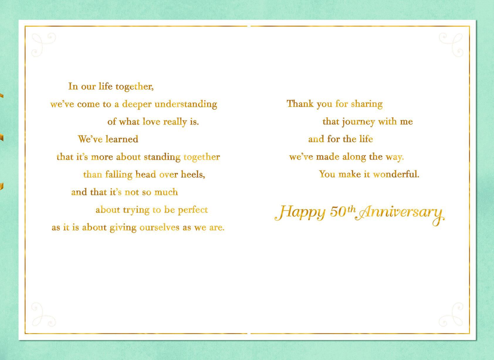 Birds and Flowers Celebrating Our 50th Anniversary Card