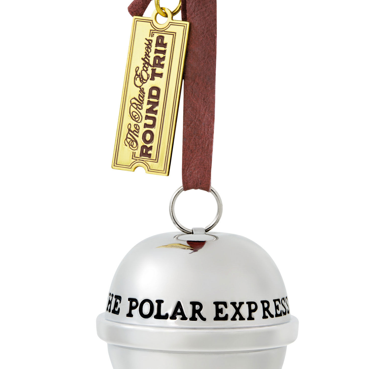 Polar Express Silver Sleigh Bell Keepsake Ornament  image number 5