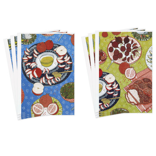Plates of Fruit Rosh Hashanah Cards, Pack of 6, 