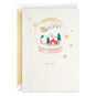 Santa's Sleigh Over Houses Snow Globe Christmas Card Card Front image number 1