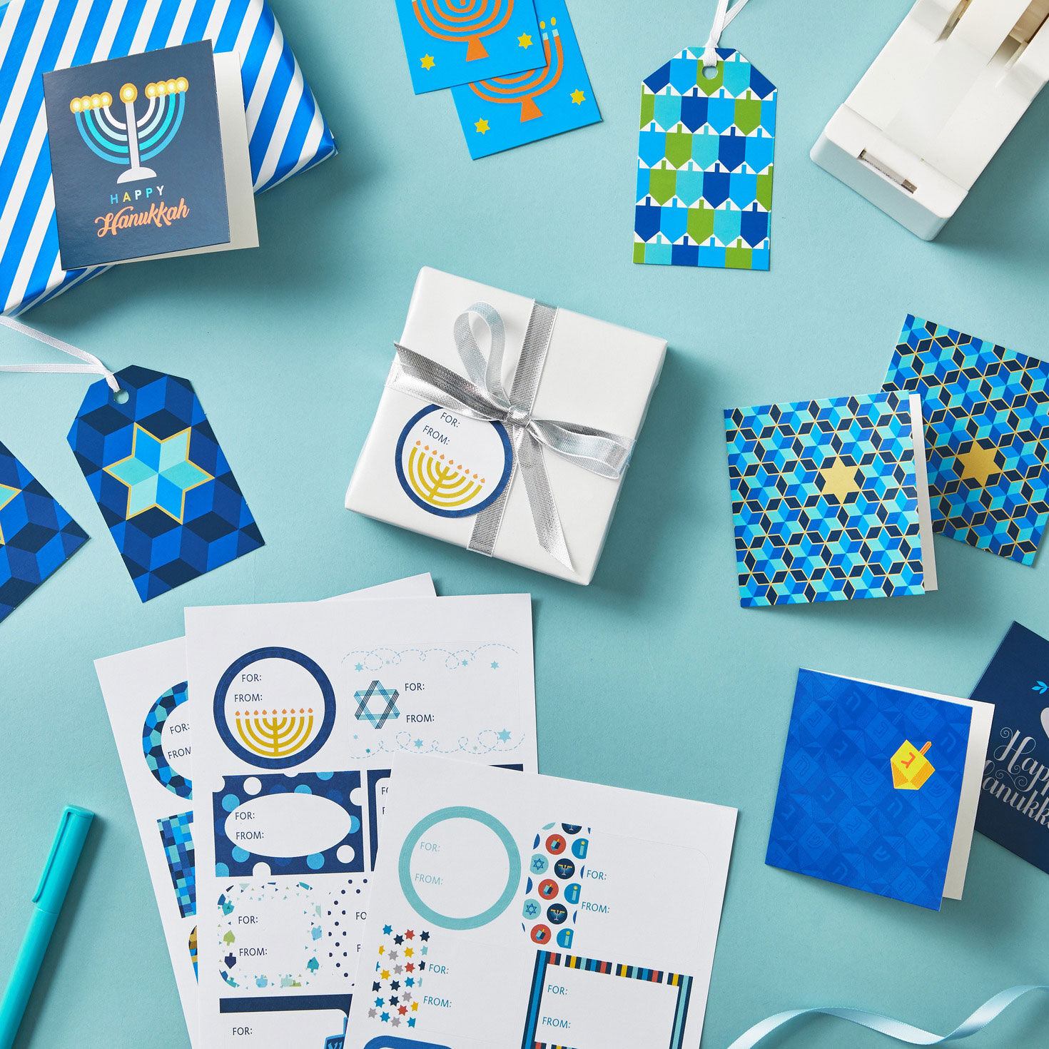 Hanukkah Gift Tags, Stickers and Enclosure Cards in use image number 2
