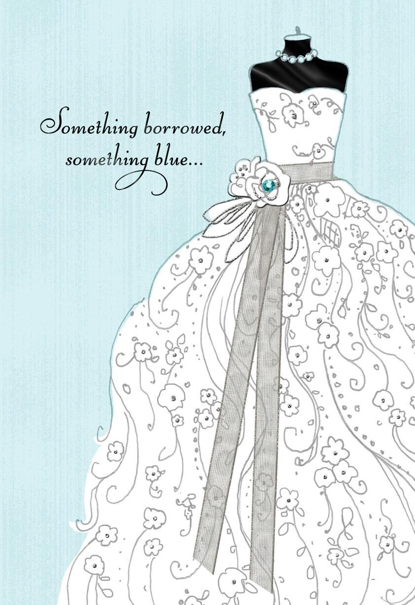 Something Borrowed, Something Blue Wedding Card