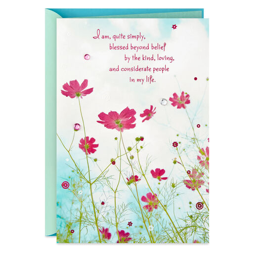 Blue And Gold Flowers Thank You Card For Doctor Greeting