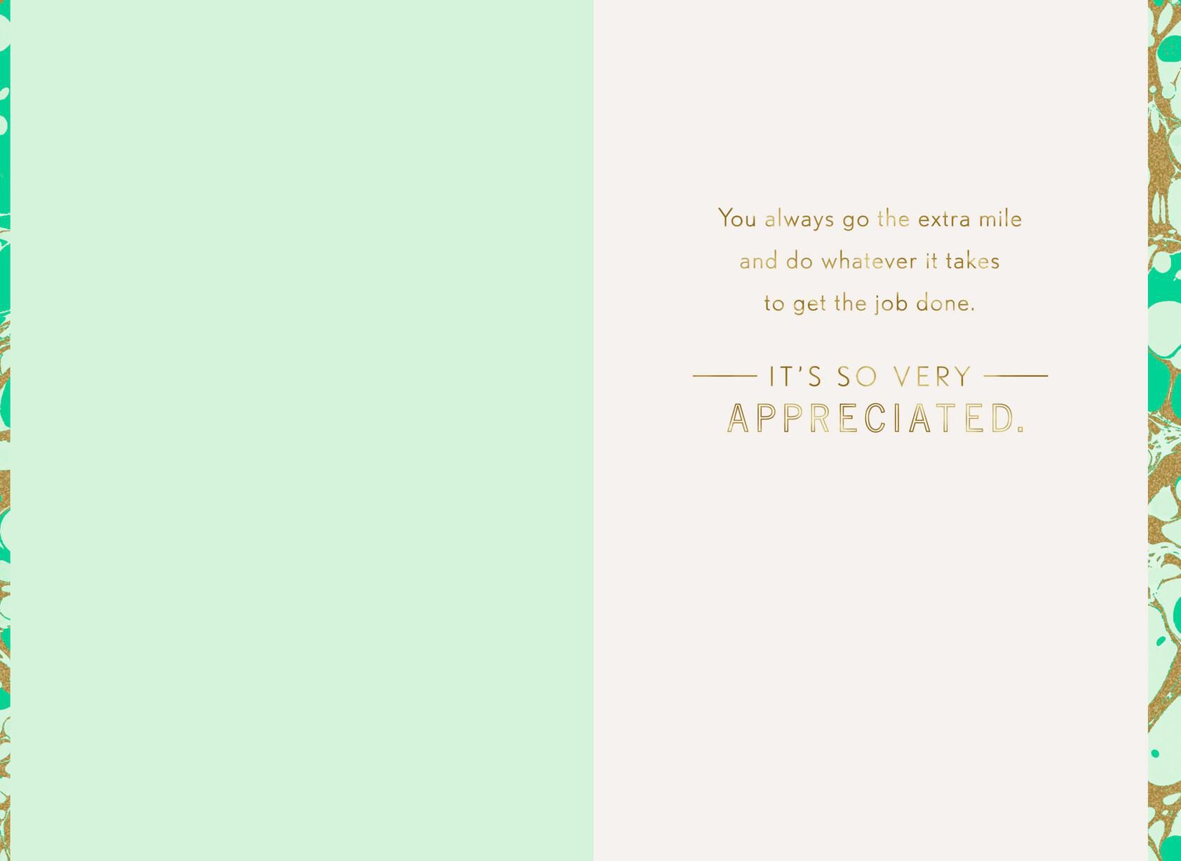 Extra Mile Thank You Card