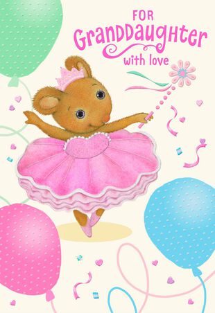 Sparkle And Smiles Birthday Card For Granddaughter Greeting