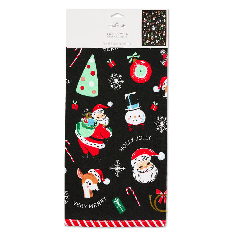 Christmas Icons on Black Dish Towel package image number 5