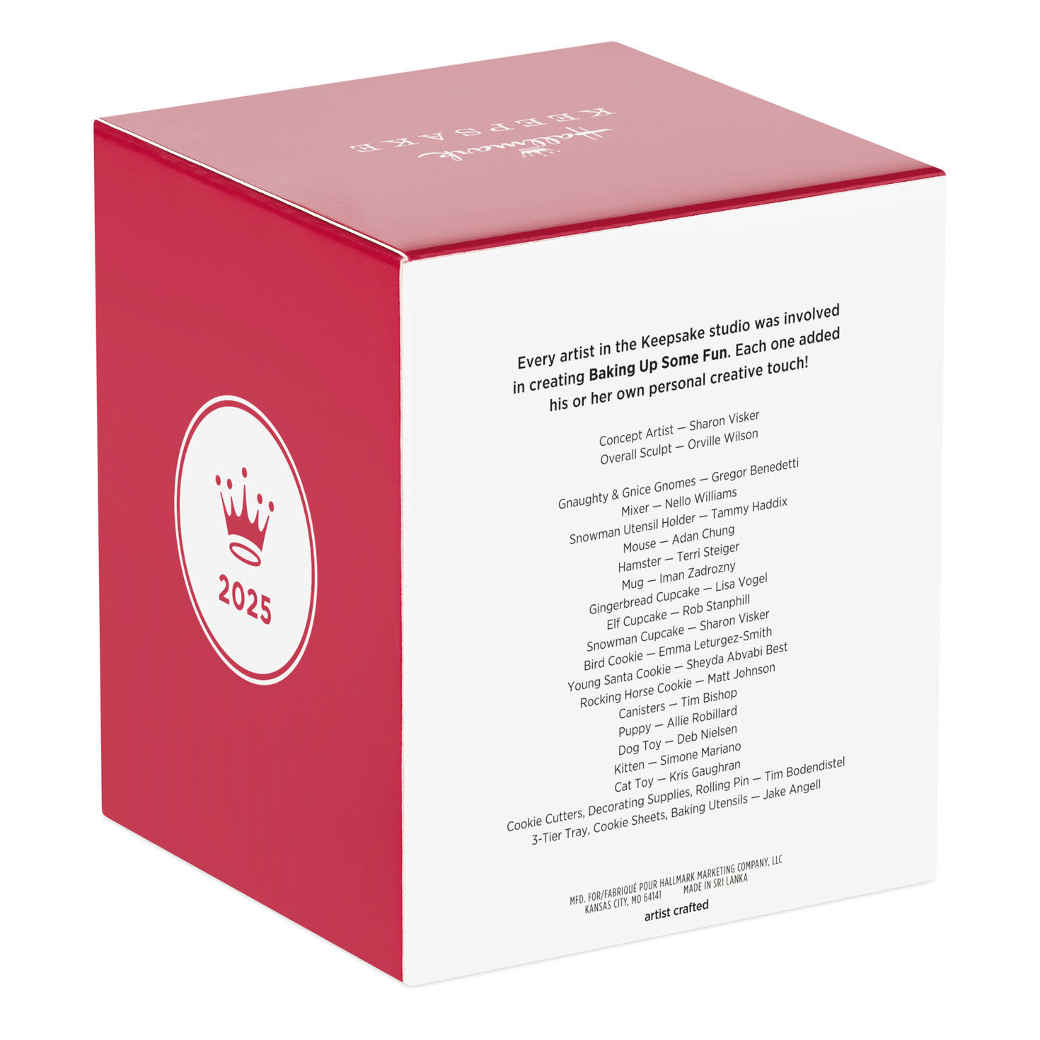 Gnomes Animals Baking at Table Keepsake Ornament Packaging back image number 8