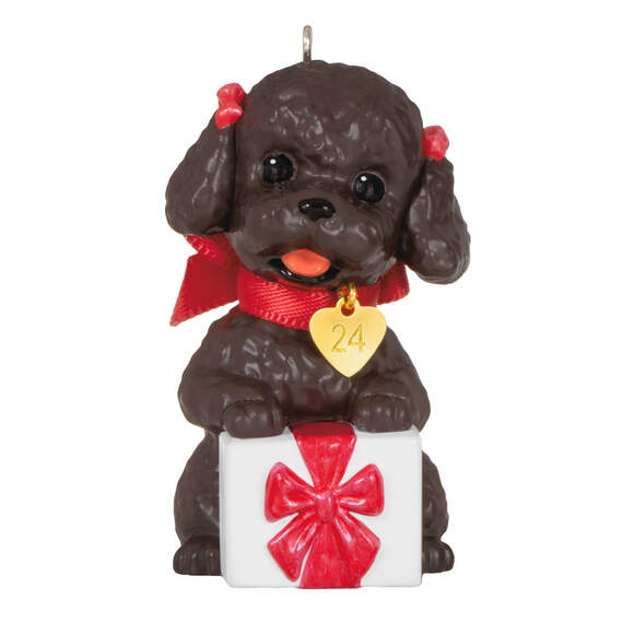 Puppy Love Poodle 2024 Ornament