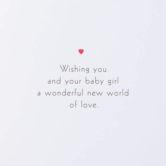 Wonderful World of Love New Baby Girl Card, , large image number 2