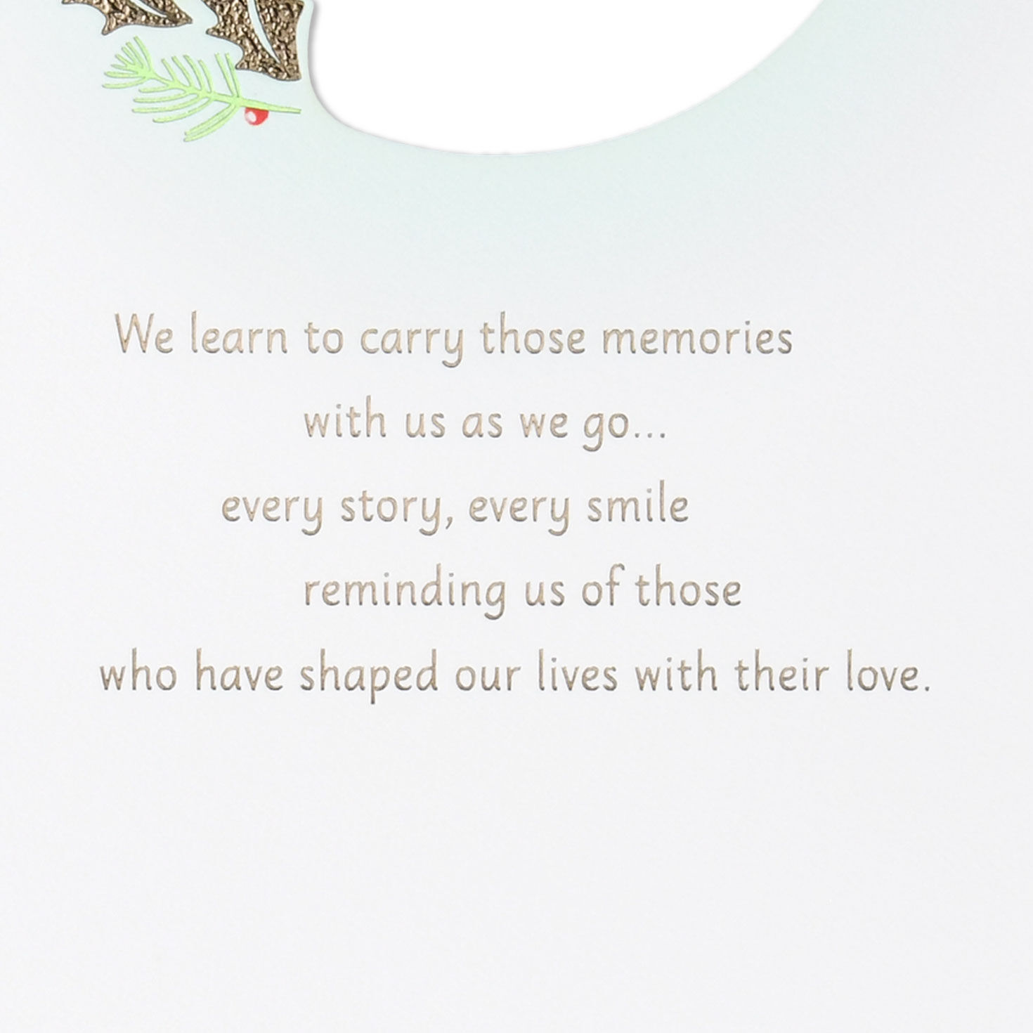 Comfort in Your Warmest Memories Christmas Sympathy Card, , large image number 3