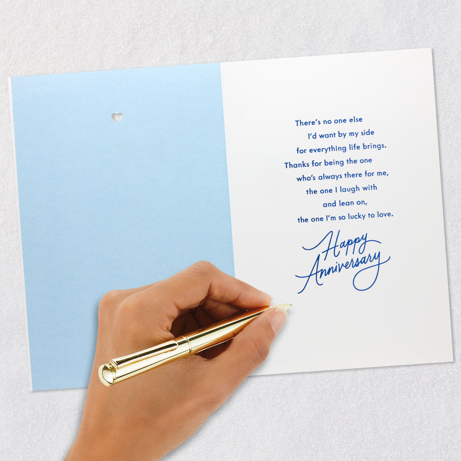Couple on Beach Anniversary Card for Husband Signing card image number 6