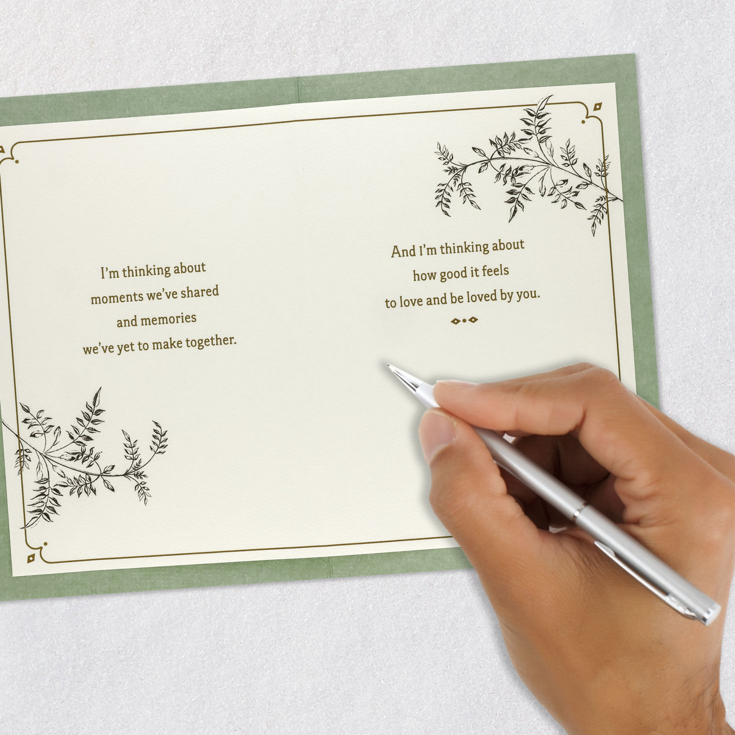 Birds on Branch Romantic Sweetest Day Card Signing card image number 7