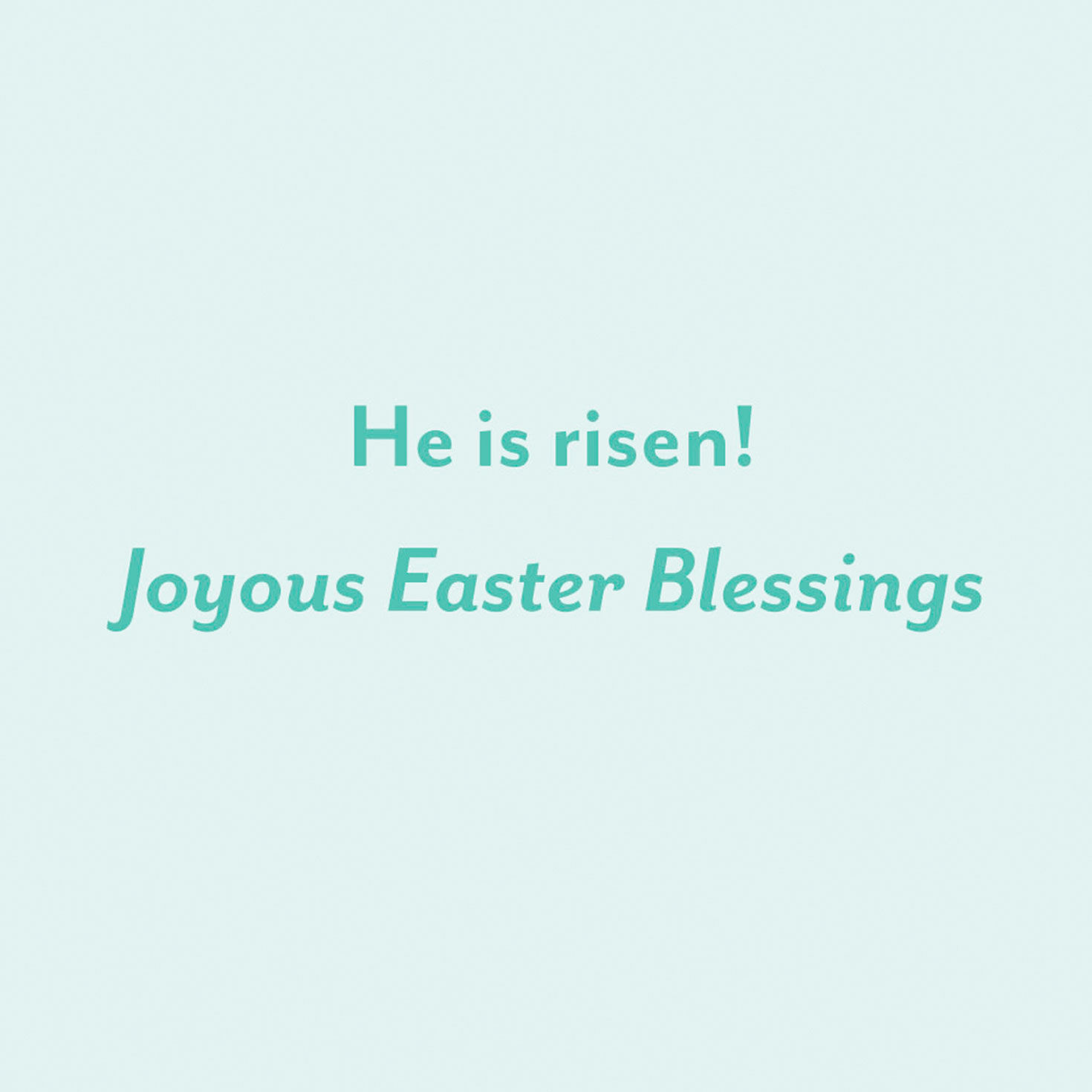 Peach and Mint Green Floral Easter Card sentiment image number 2