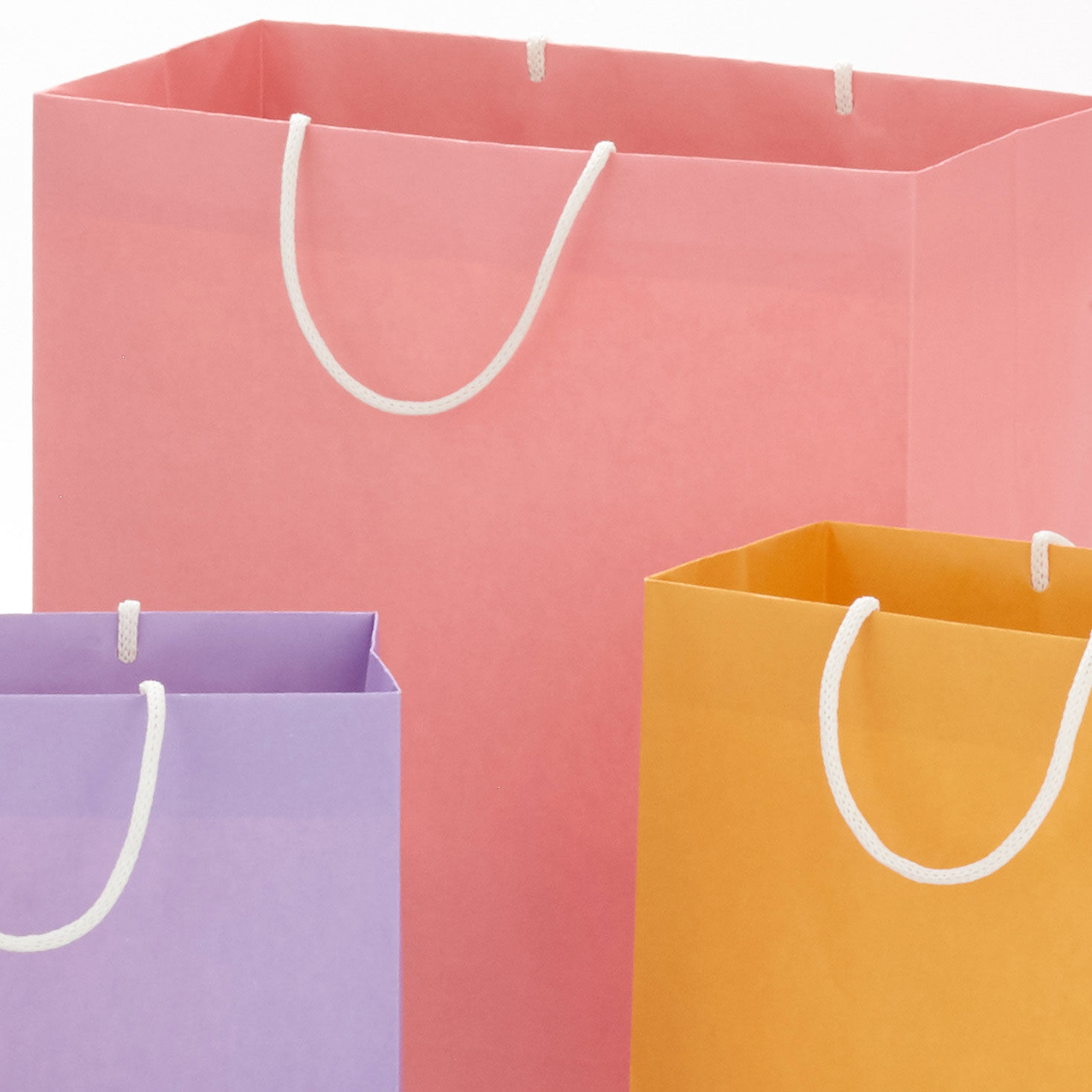 Solid Pastel Gift Bags in Assorted Sizes upclose view image number 6