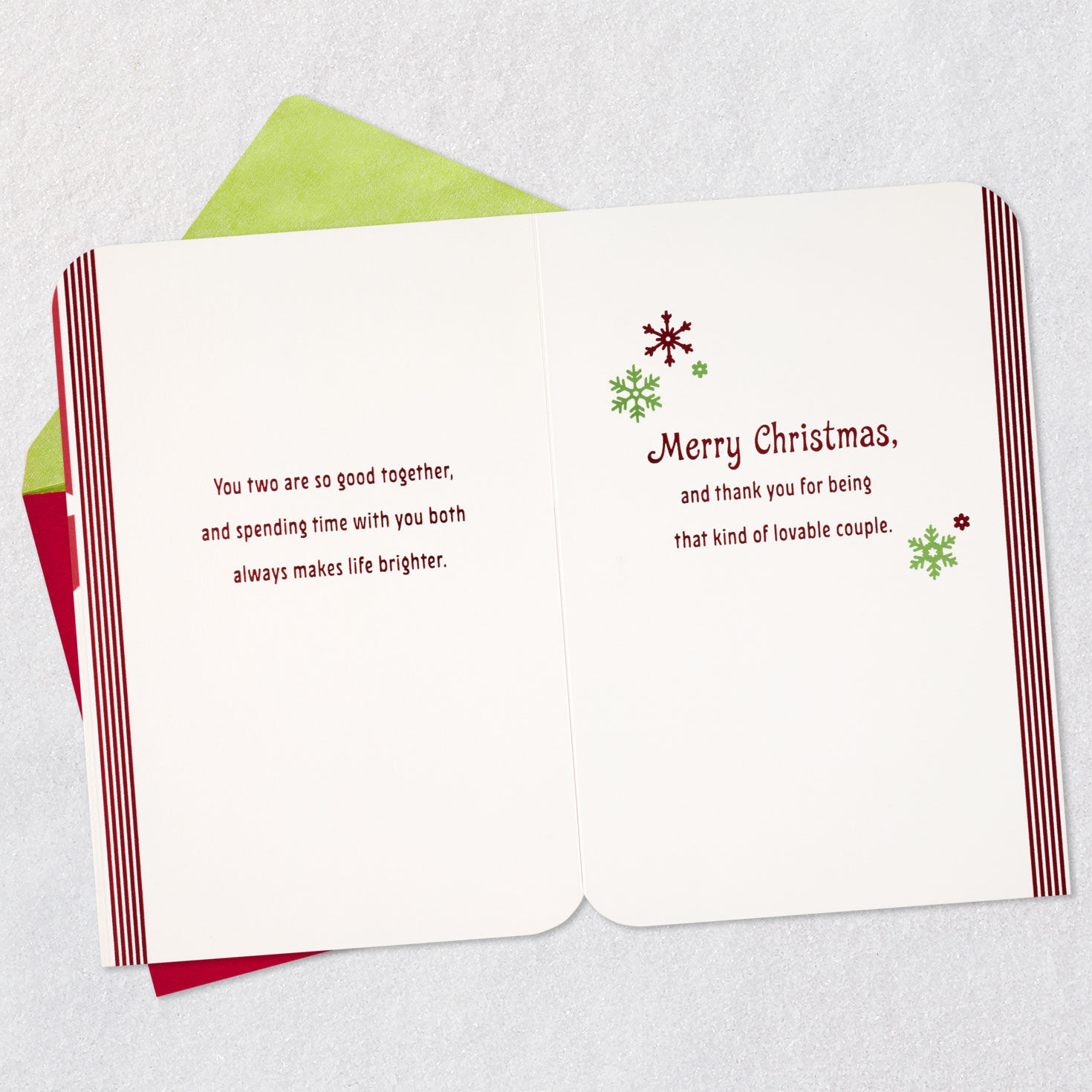 Deer With Lights Christmas Card for Son and Wife Open card with envelope image number 4