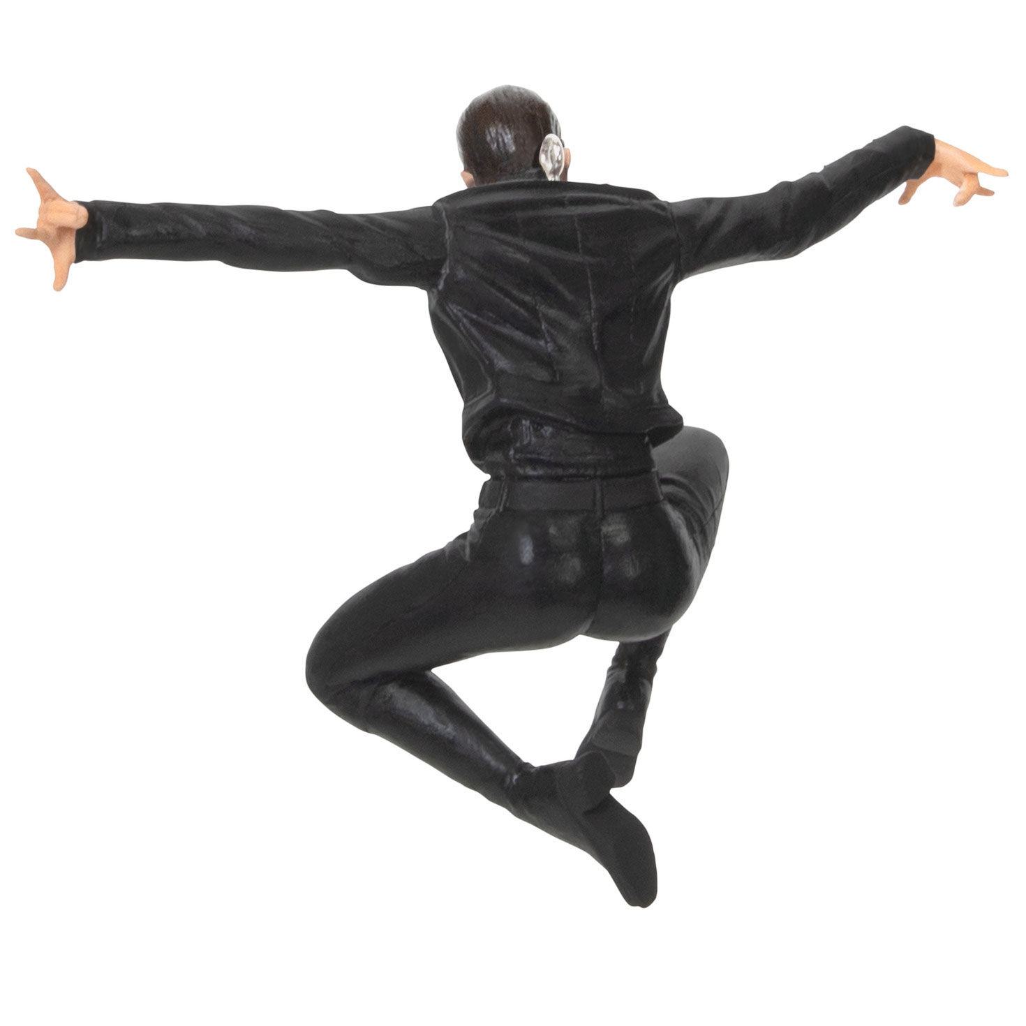 Matrix Woman Jumping in Black Keepsake Ornament back image number 6